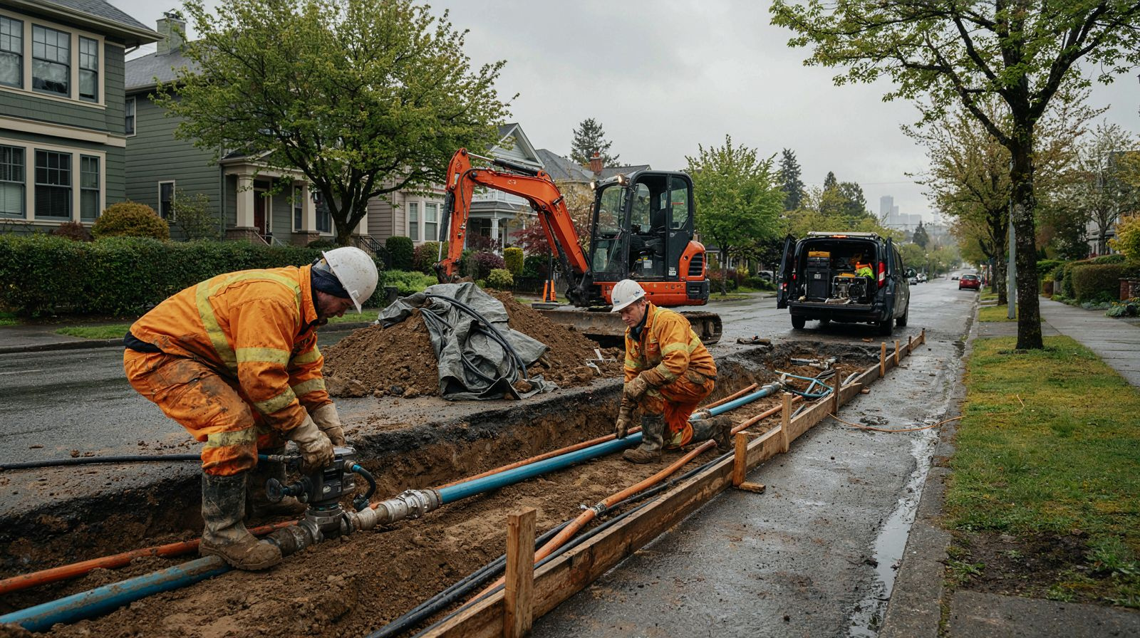 fix sewer line